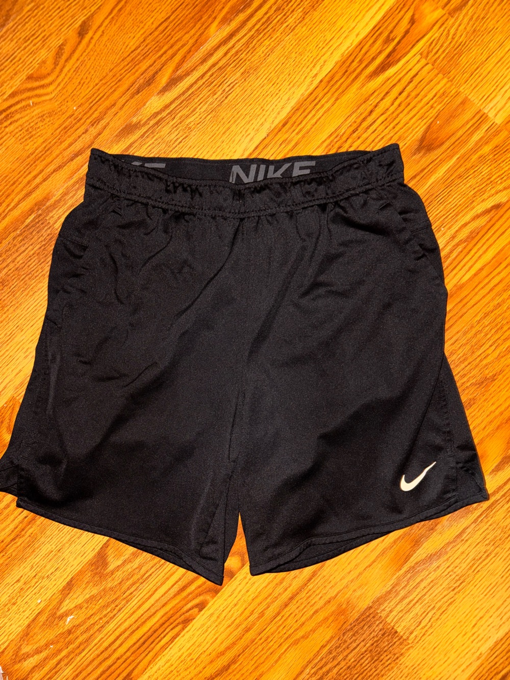 Nike Black Shorts with White Swoosh